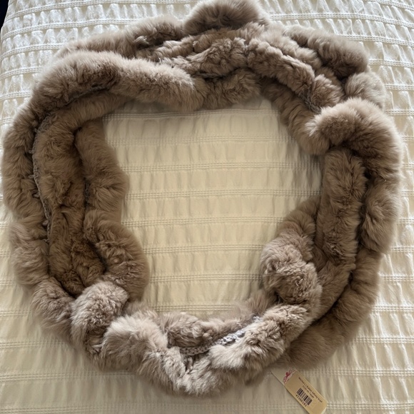 Rabbit Neck Scarf. Color Taupe - Picture 1 of 7